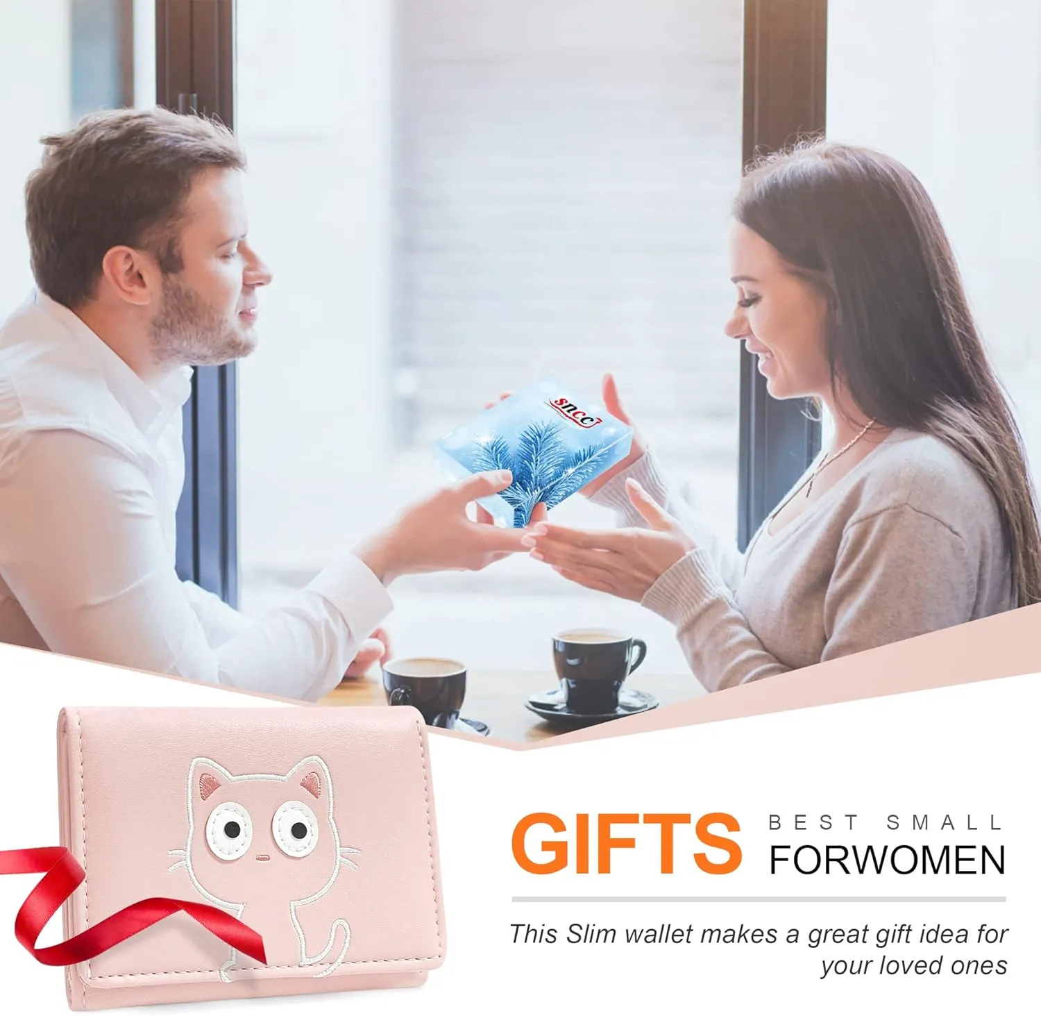 Cute Girls Wallet,RFID PU Leather Small Wallet for Women,Personalized Gift Ideas for 6 7 8 9 10 11 12 13 14 Year Old Girl Kids Tween Teen Preteen (Pink Cat)