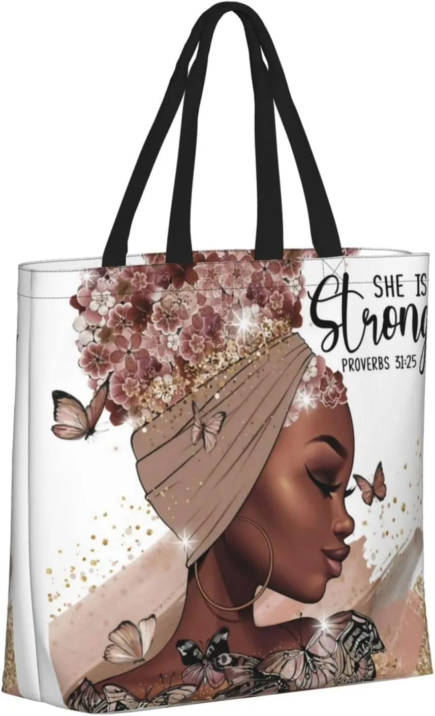 Cute Tote Bags for Women - Black African Gift Bag