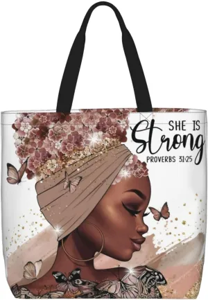 Cute Tote Bags for Women - Black African Gift Bag