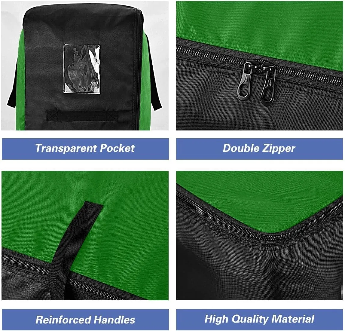 Dark Green Storage Bags Bedding Storage Containers with Handles Zippered Storage Bag for Closet Comforter, Pillow, Quilt