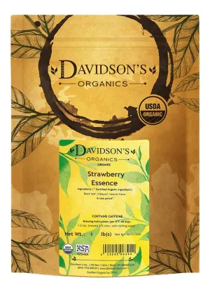 Davidson's Tea Bulk, Strawberry Essence, 1 lb Bag
