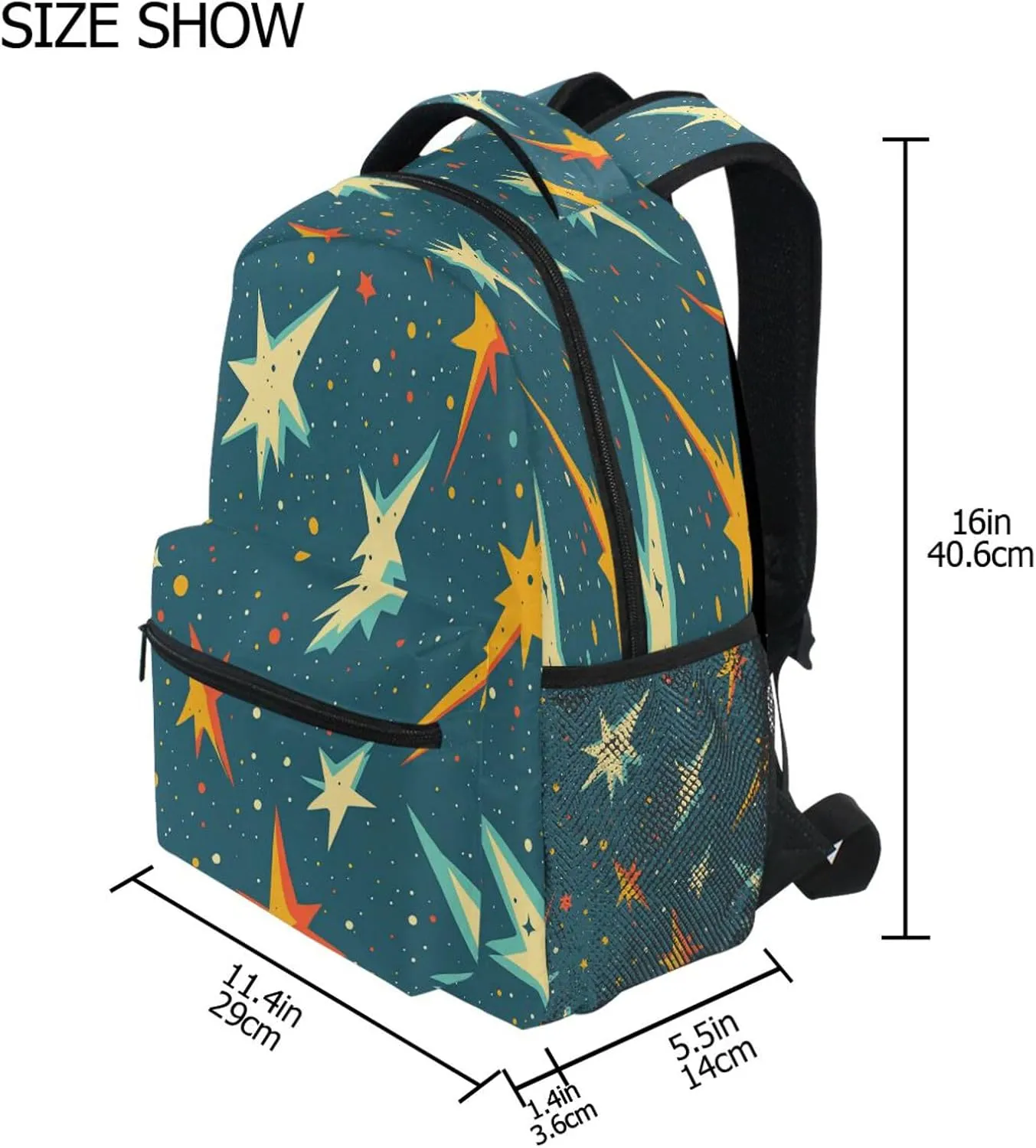 Day Backpack for Women Men Fashion Laptop Bag with Chest Strap Gift Men & Women Lightning Puffs Adventure Style