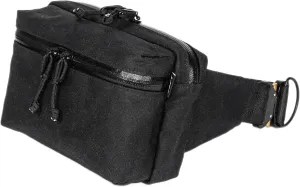 DEFY Parker Pack 2.0 | TexWax Canvas Fanny Pack For Men & Women | Utility Waist Pack w/Adjustable Belt | Unisex Hip Bag For Hiking, Traveling, Running | Water Repellent Travel Crossbody Bags (Black)