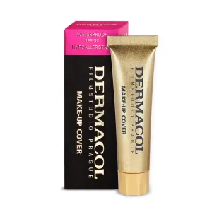 Dermacol Mini Full Coverage Foundation 13g, Liquid Matte Makeup with SPF 30, Waterproof Foundation for Oily Skin, Acne, & Under Eye Bags, Long-Lasting Makeup Products Shade - 210