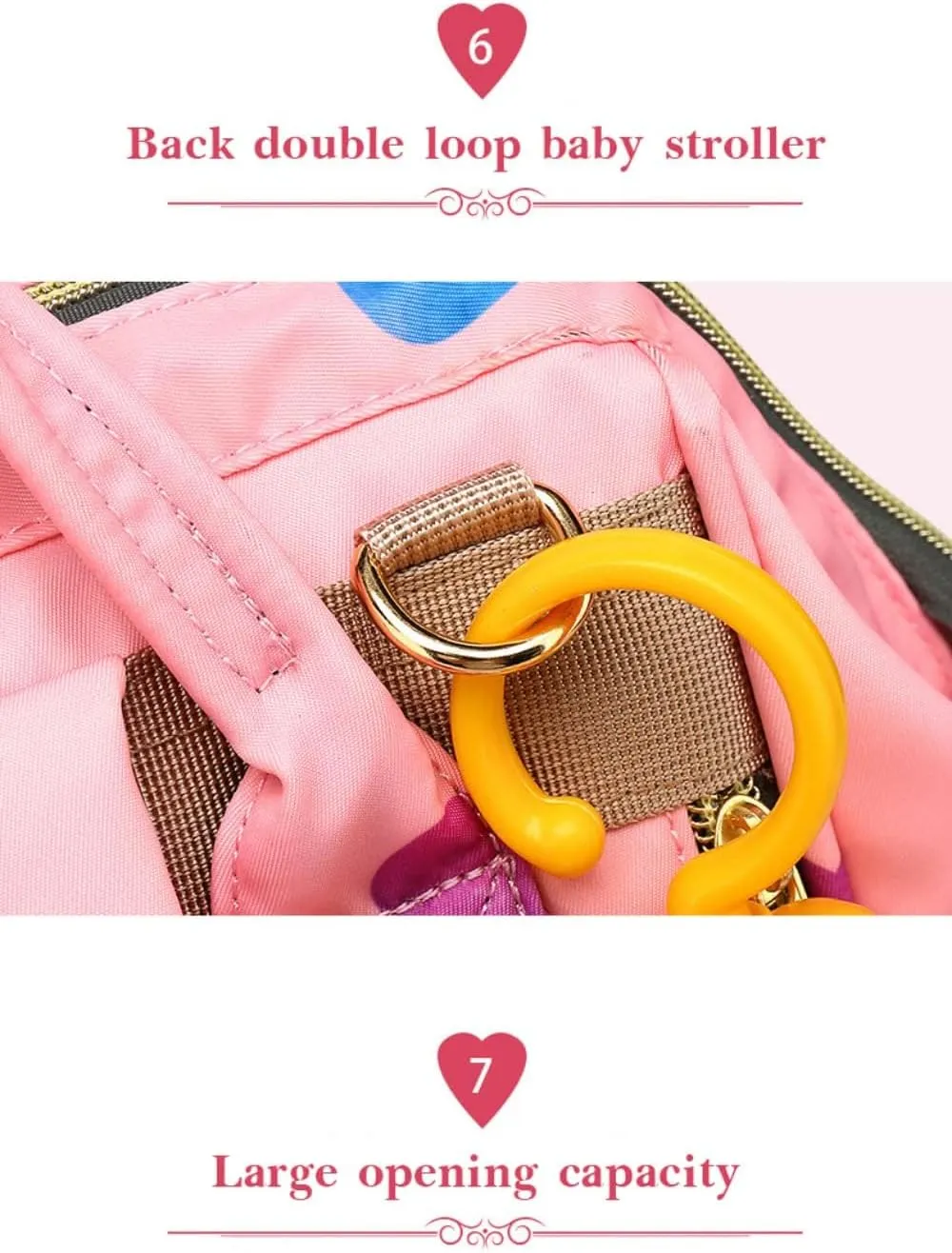 Diaper Bag Backpack Multifunction Travel Back Pack Maternity Baby Changing Bags Large Capacity (Red white point)