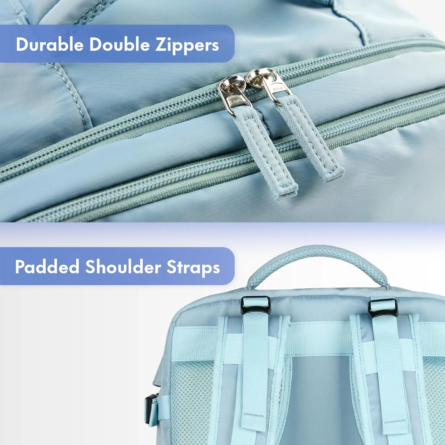 Dikaslon Diaper Bag Backpack with Charging Port, Large Unisex Baby Bags for Boys Girls, Multipurpose Travel Back Pack Moms Dads, Misty Blue