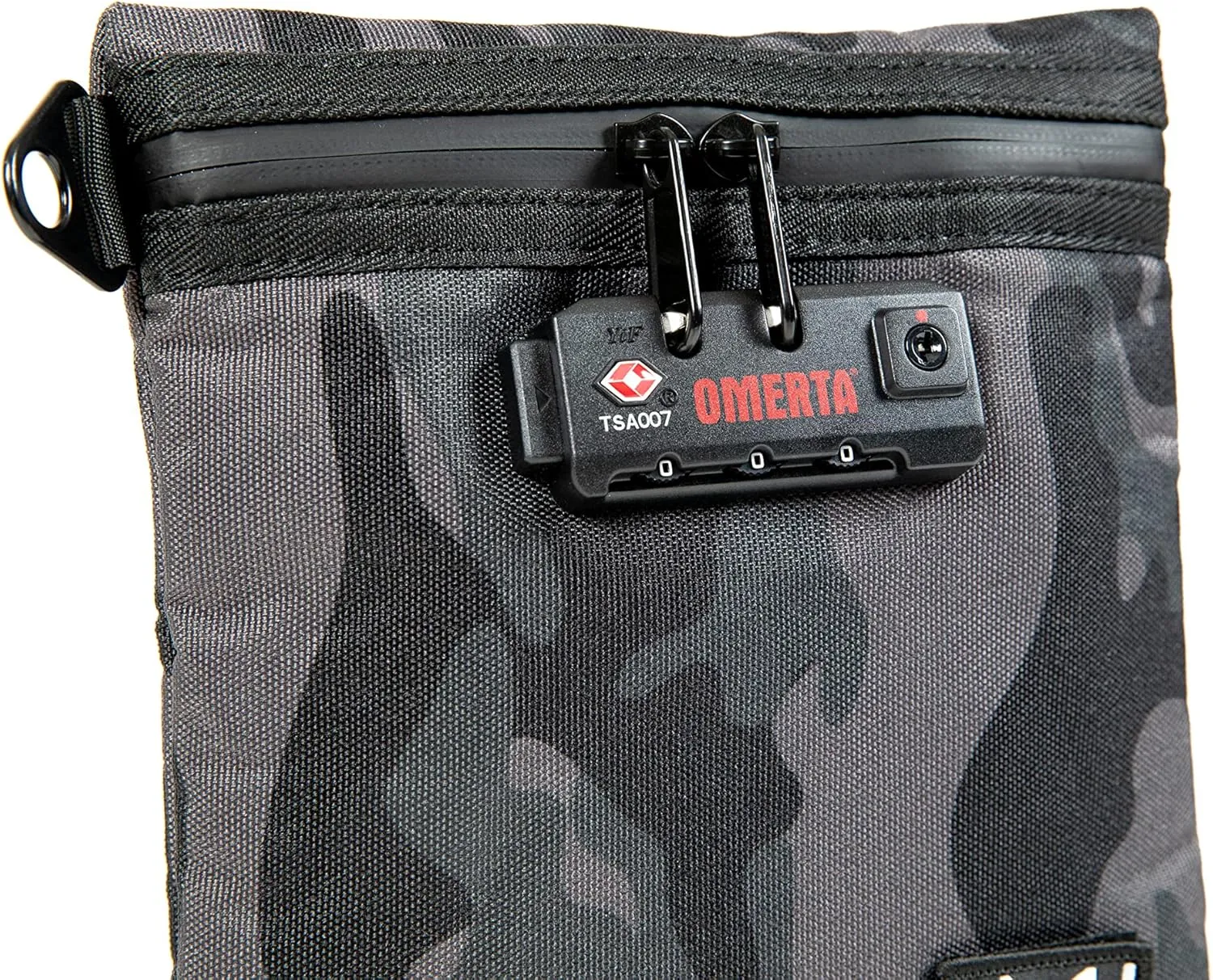 DIME BAGS Capo with Lock | Carbon Filter Pouch | TSA-Approved 3-Digit Combination Lock (7 Inch, Camo)