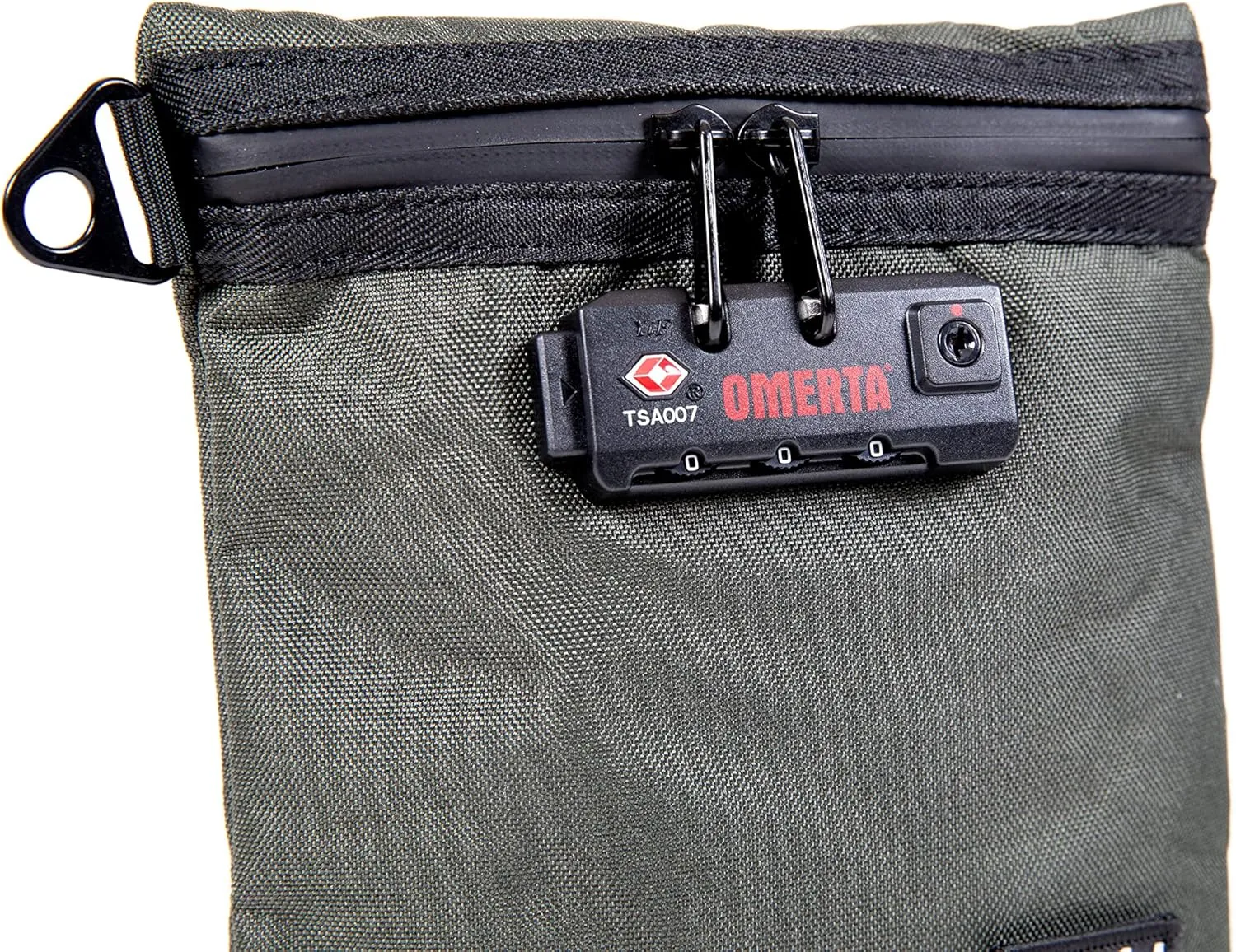DIME BAGS Capo with Lock | Carbon Filter Pouch | TSA-Approved 3-Digit Combination Lock (7 Inch, Green)