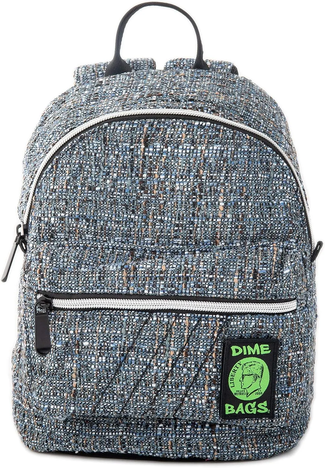 DIME BAGS - Festy Bound, Stylish Mini Backpack with (Hemp Material, Static Blue)