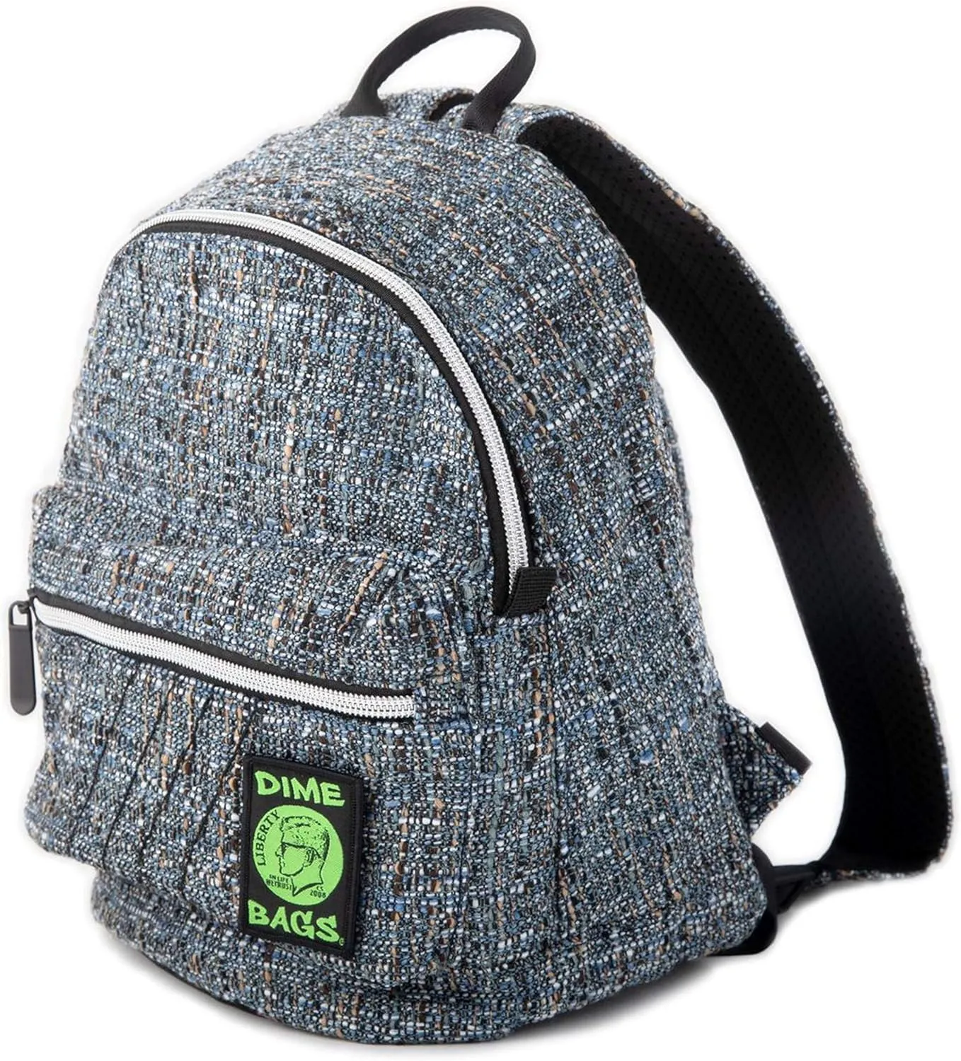 DIME BAGS - Festy Bound, Stylish Mini Backpack with (Hemp Material, Static Blue)