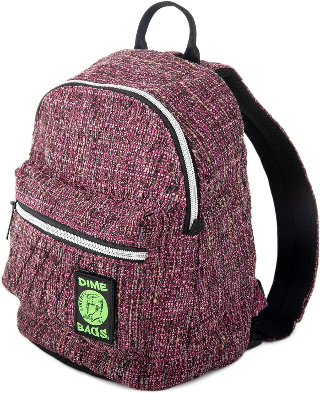 DIME BAGS - Festy Bound, Stylish Mini Backpack with (Hemp Material, Static Pink)