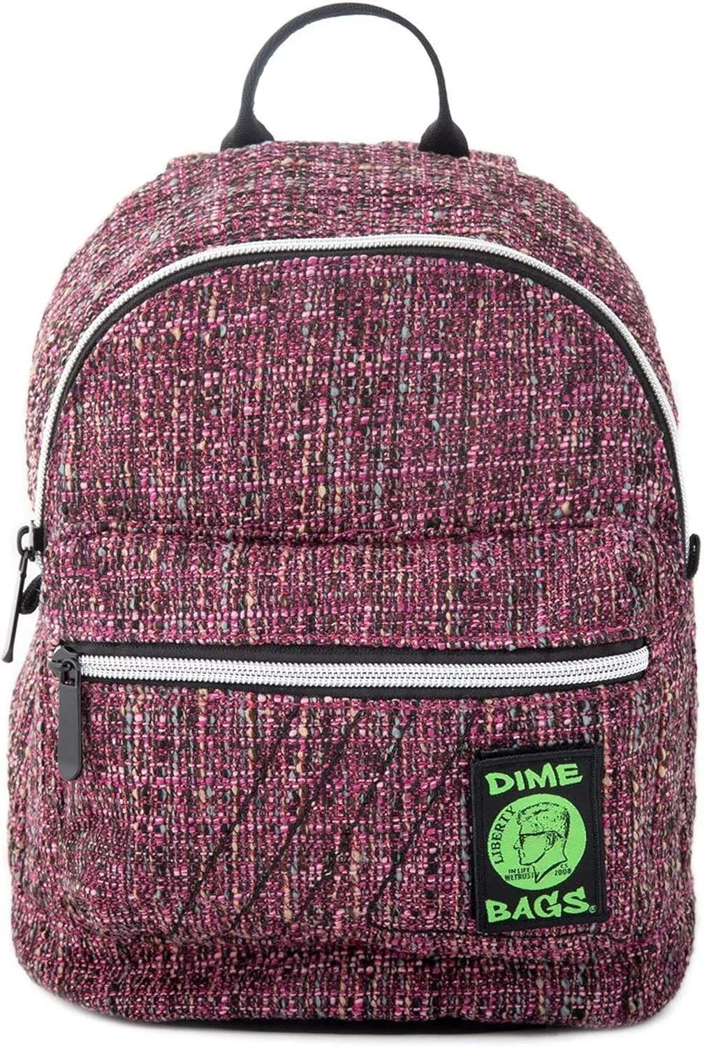 DIME BAGS - Festy Bound, Stylish Mini Backpack with (Hemp Material, Static Pink)