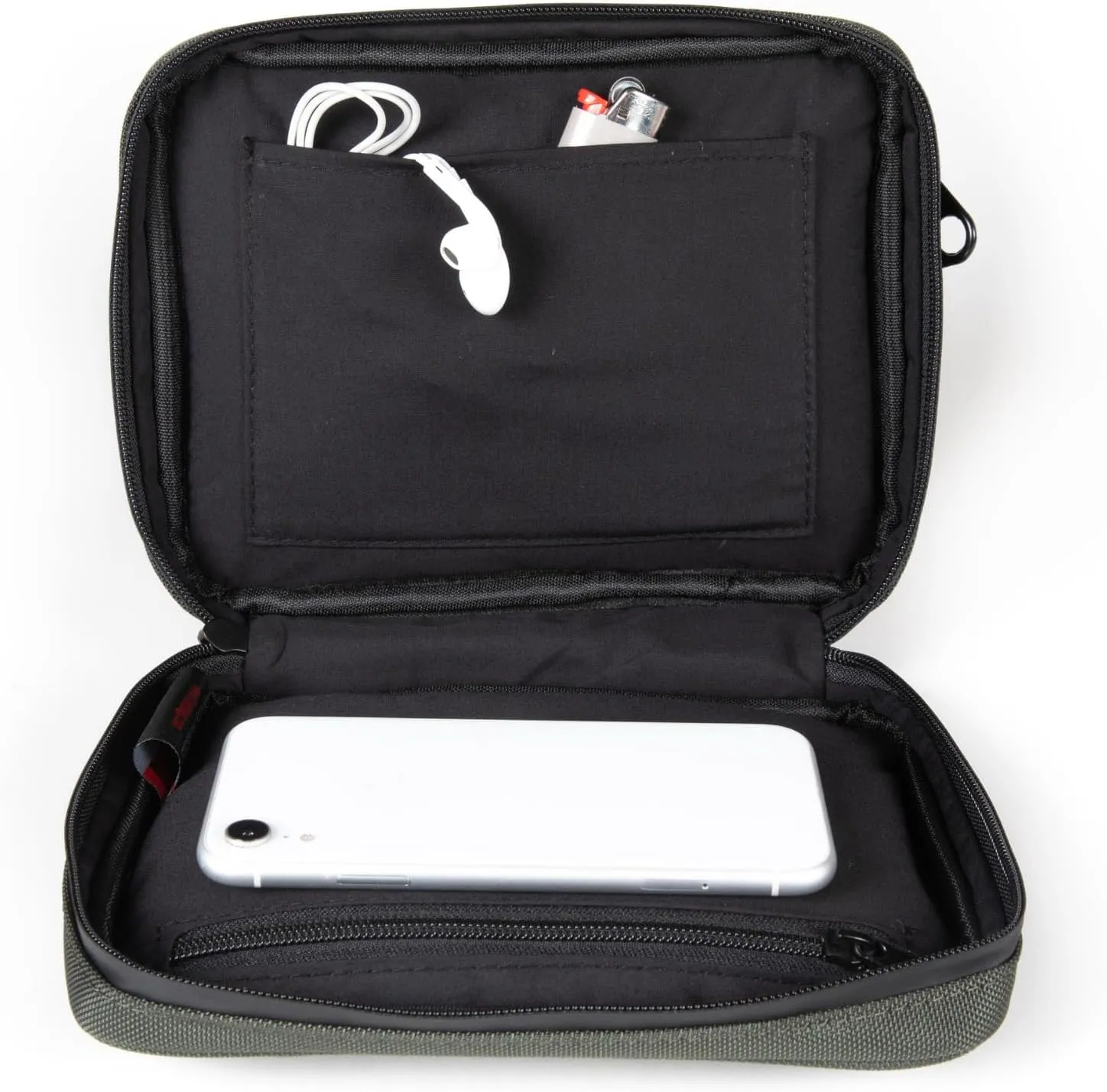DIME BAGS Omerta Boss with Lock Padded Pouch with Activated Carbon Technology | 3-Digit Combo Lock | Low-Profile, Sleek Design