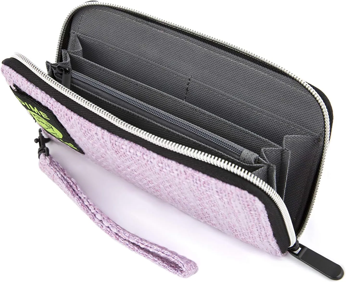 DIME BAGS Wristlet Wallet - RFID-Blocking Carrying Case with Secure Zipper and Wristlet Loop (Purple)