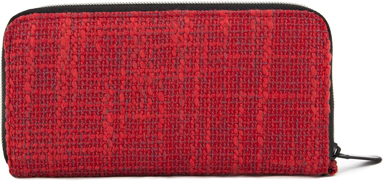 DIME BAGS Wristlet Wallet - RFID-Blocking Carrying Case with Secure Zipper and Wristlet Loop (Red)