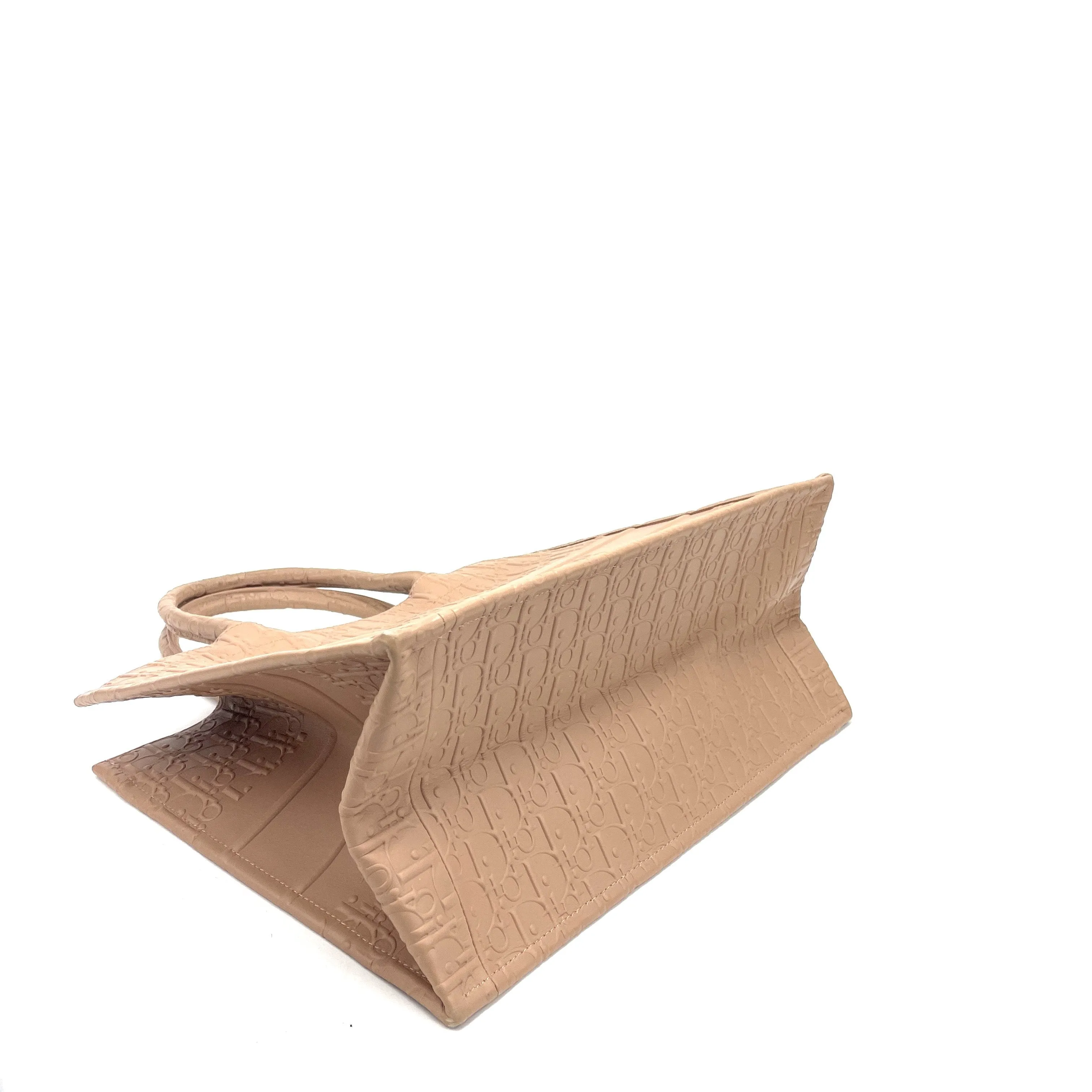 Dior Calfskin Embossed Oblique Small Book Tote