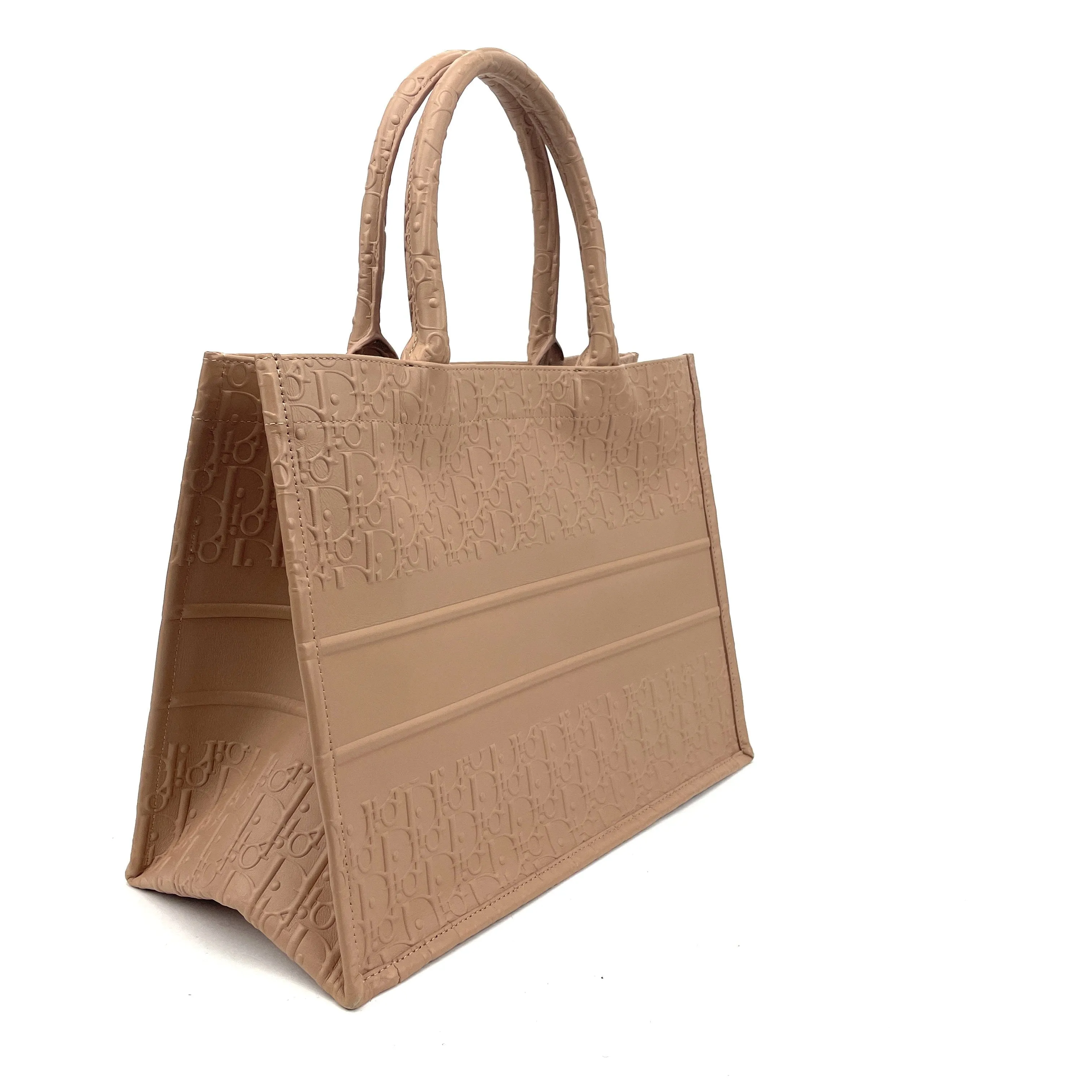 Dior Calfskin Embossed Oblique Small Book Tote