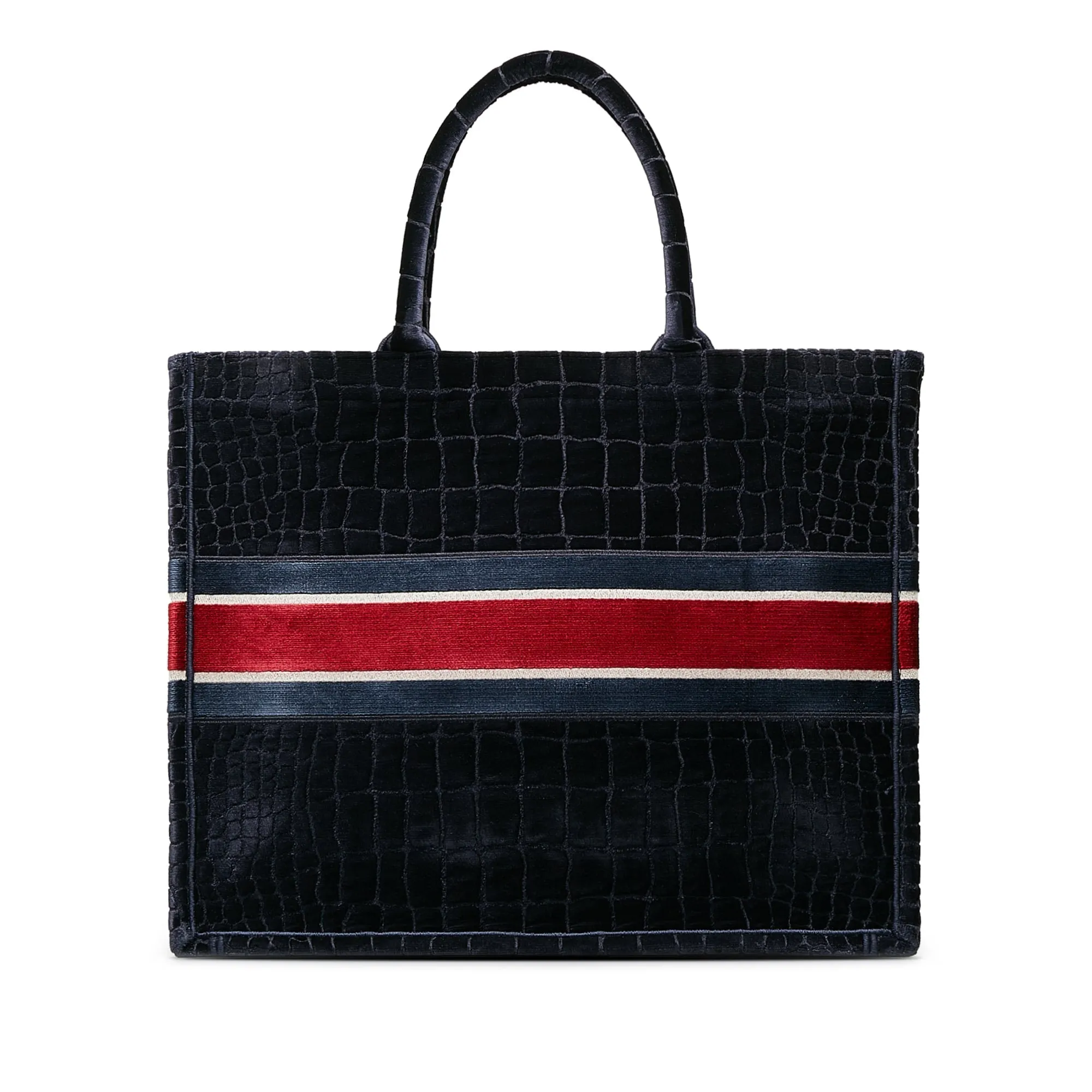 DIOR Large Velvet Embossed Book Tote Tote Bag