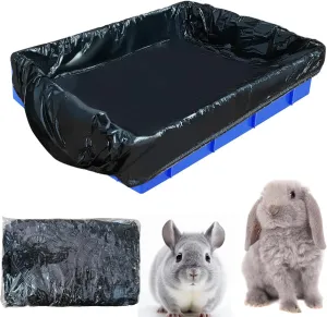 Disposable Rabbit Cage Liner,Black Rabbit Litter Box Liners,Bunny Cage Accessories,For Ferrets, Guinea Pigs, Birds, Hedgehogs, Rabbits, Hamsters, And Other Small Animals.(50PCS)