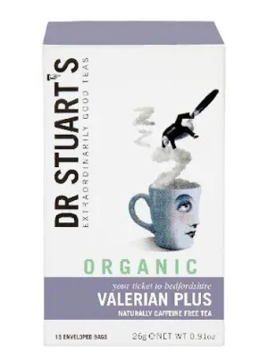 Dr Stuart's  Organic Valerian Plus 15 Enveloped Bags