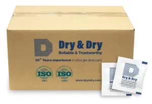 Dry & Dry 1 Gram [10000 Packets] Silica Gel Packets Desiccants, Silica Packets - Rechargeable Silica Gel Packs, Desiccants Packets, Silica Gel