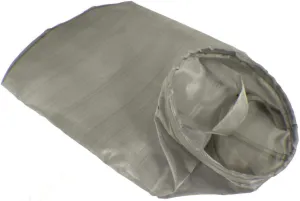Duda Energy 304 Stainless Steel Filter Bag, 7" x 16", 150 Mesh/100 Micron Welded Sus304 Ring, Dual SS304 Hanging Straps Stainless Steel