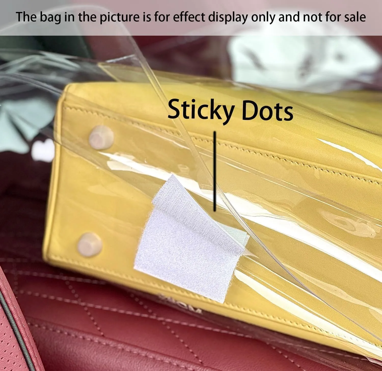 Dust Bag, Dust-proof Bag Compatible with Birkin 30, Clear Dust Cover Bag for Lady Purses, Dustproof Storage Bag with Sticky Dots & Air Hole (BK30,30CM)