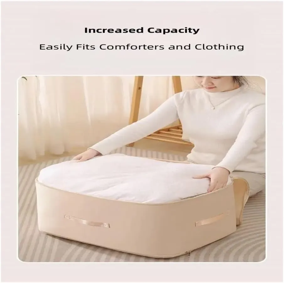 Dustproof And Moisture-Proof Compression Storage Bag Quilt Compression Organizer Bag Large Capacity Clothes Luggage Moving Bag(Pink*2,L)
