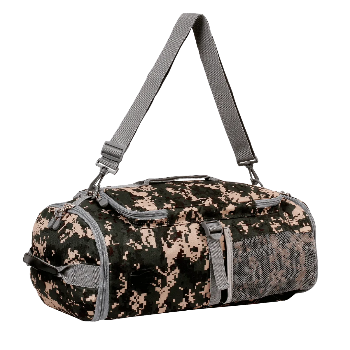 Dylan Multi-Purpose 2-Way Duffel Backpack in Green Camo - Final Sale