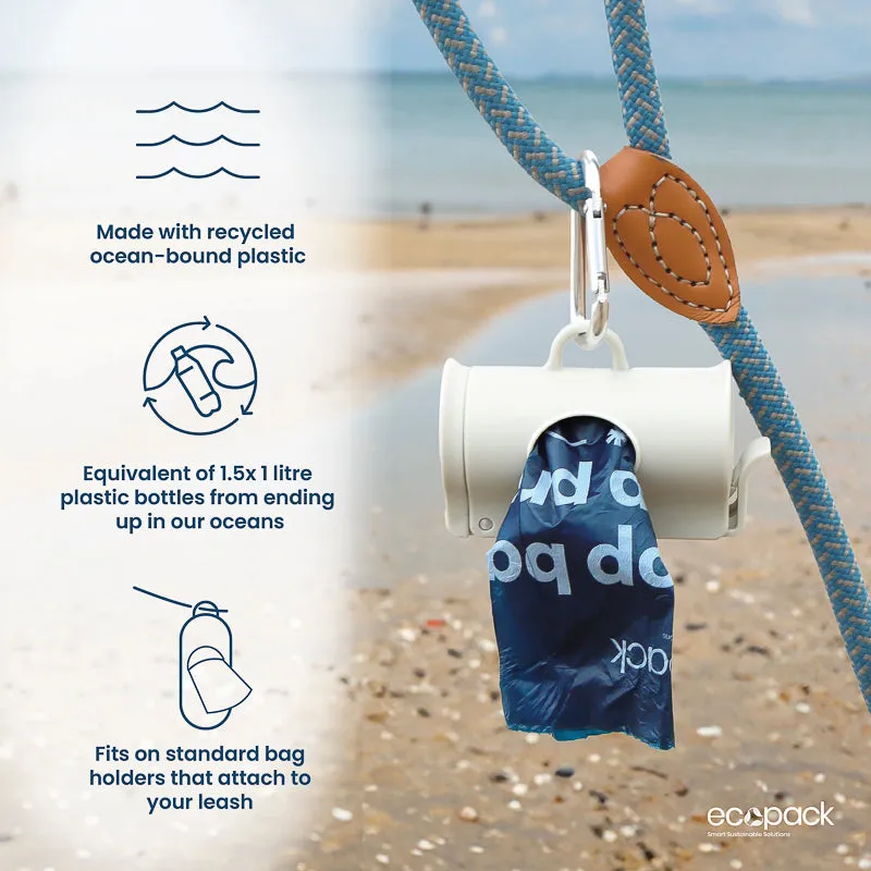 Ecopack Recycled Plastic Dog Poop Bags (6 Rolls/90 Bags)