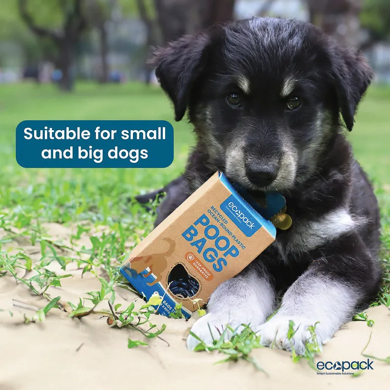 Ecopack Recycled Plastic Dog Poop Bags (6 Rolls/90 Bags)