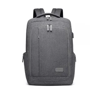 Em2111 - Kono Multi-compartment Backpack With Usb Port - Black