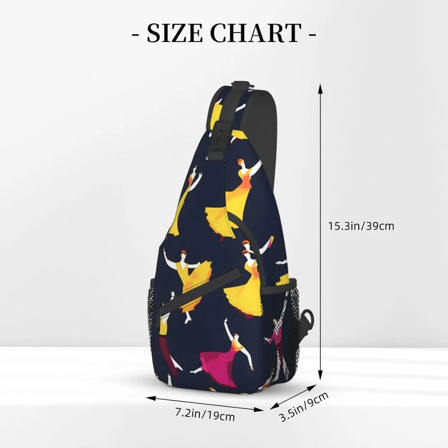 England Symbols Print Crossbody Sling Backpack For Women Men,Sling Bag Travel Hiking Chest Bag Daypack
