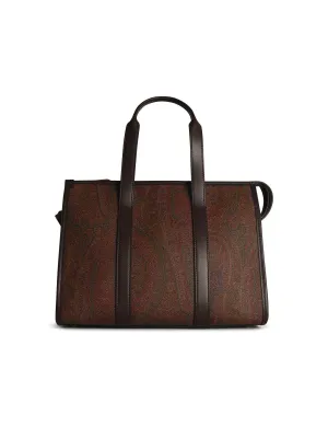 Etro 'Arnica' Brown Shiny Lear Shopping Bag
