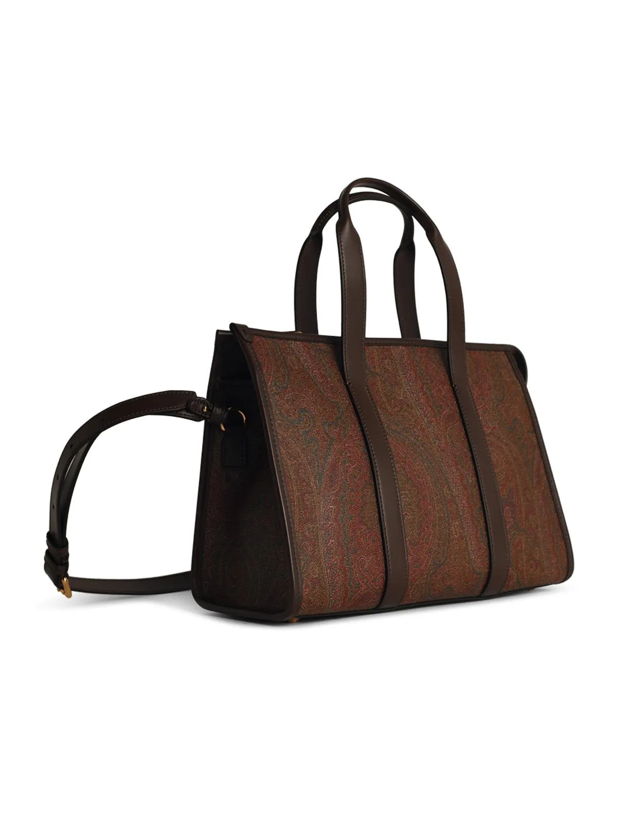 Etro 'Arnica' Brown Shiny Lear Shopping Bag