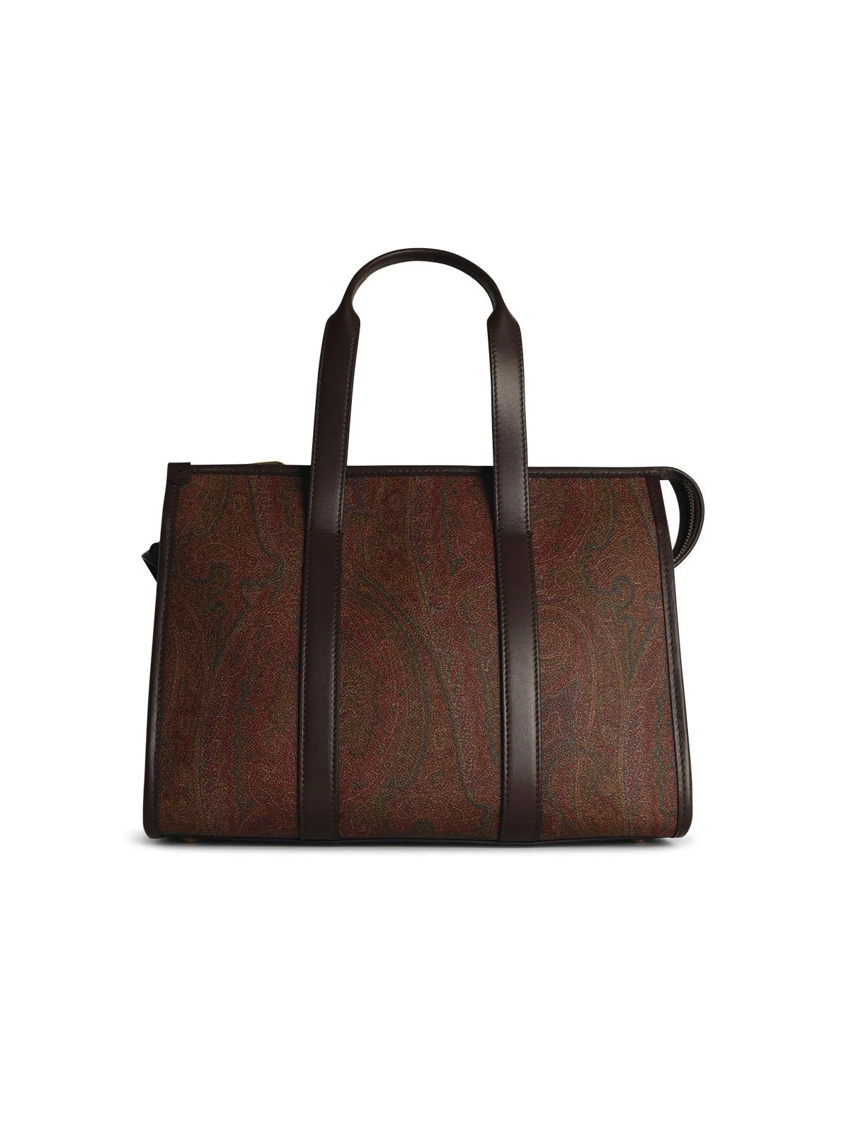 Etro 'Arnica' Brown Shiny Lear Shopping Bag