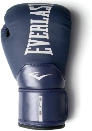 Everlast Elite 2 Boxing Gloves | Pro Training Gloves for Men and Women | Secure Fit Hook and Loop Closure & Ventilation | Heavy Bag & Speedbag Training (14 oz | Navy)