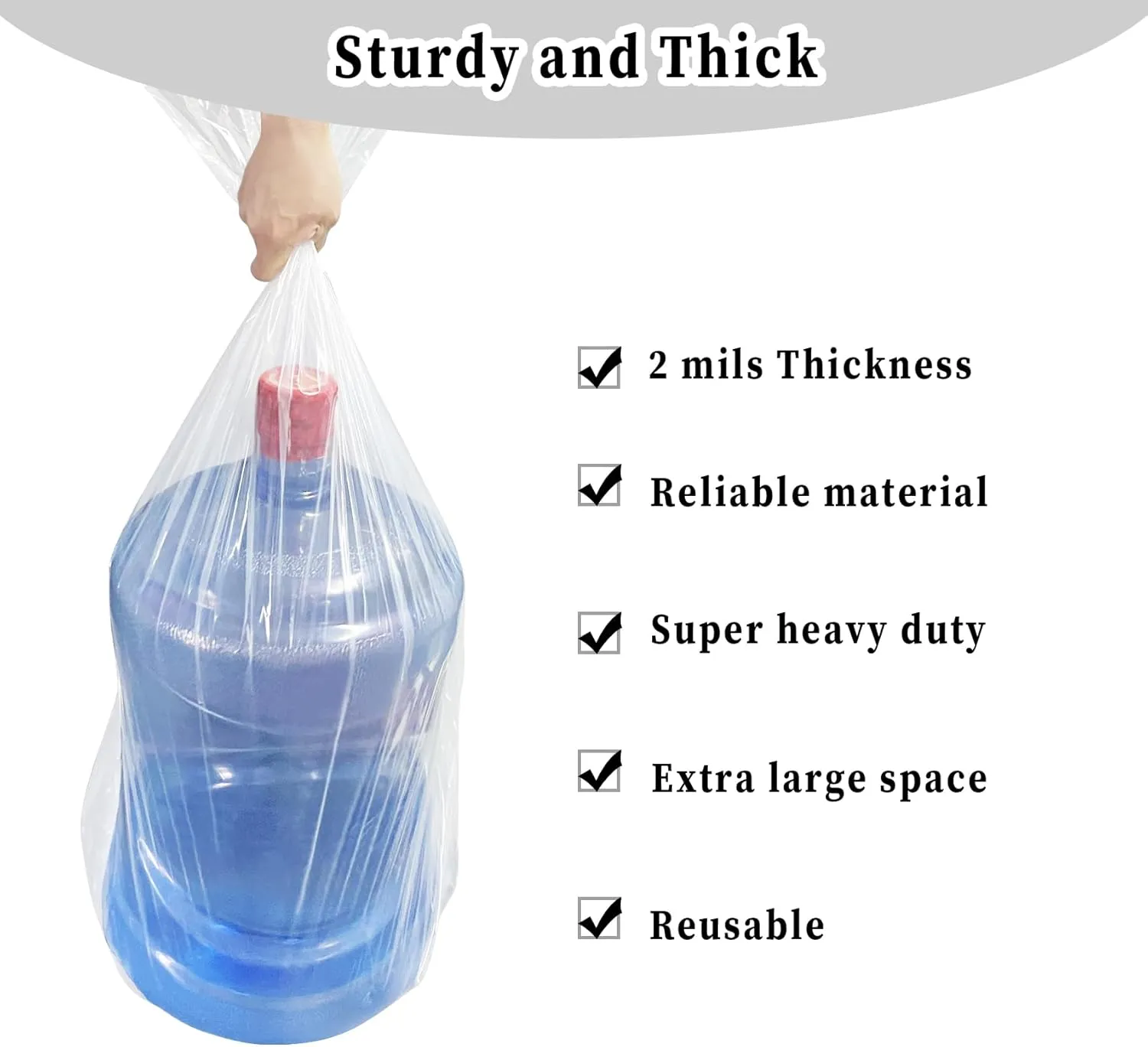 Extra Large Clear Plastic Storage Bags,10 Pieces 40x60 Inches Big Gaint Jumbo Huge Plastic Storage Bags for Luggage, Suitcase,Furniture,10 Ribbons Included