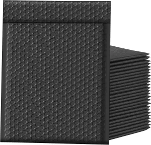 Famagic Bubble Mailers 8.5x12 Inch 25pc Black Shipping Bags, Chic Packaging Bags For Small Business, Colored Padded Mailing Envelopes, Opaque Matte Self Seal Bubble Poly Mailers Bulk #2