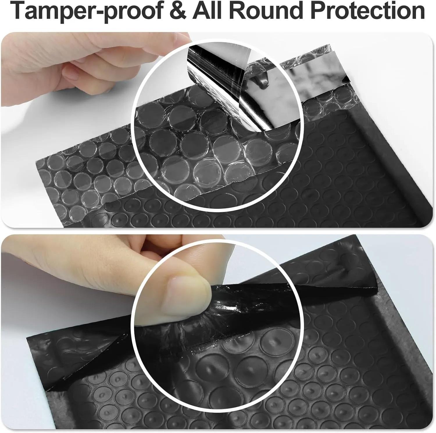 Famagic Bubble Mailers 8.5x12 Inch 25pc Black Shipping Bags, Chic Packaging Bags For Small Business, Colored Padded Mailing Envelopes, Opaque Matte Self Seal Bubble Poly Mailers Bulk #2