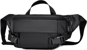Fanny Pack for Men & Women, Cross Body Bag for Traveling Hiking, Waterproof Mens Sling Bags Crossbody with Adjustable Strap, Fashionable Running Crossbody Bag for Outdoor (Black)
