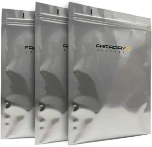 Faraday Cage EMP/ESD Bags Premium 3pc 8x10 Thick & Heavy Duty Quality Kit for Medium Notebook, External Hard Drive, iPad Windows