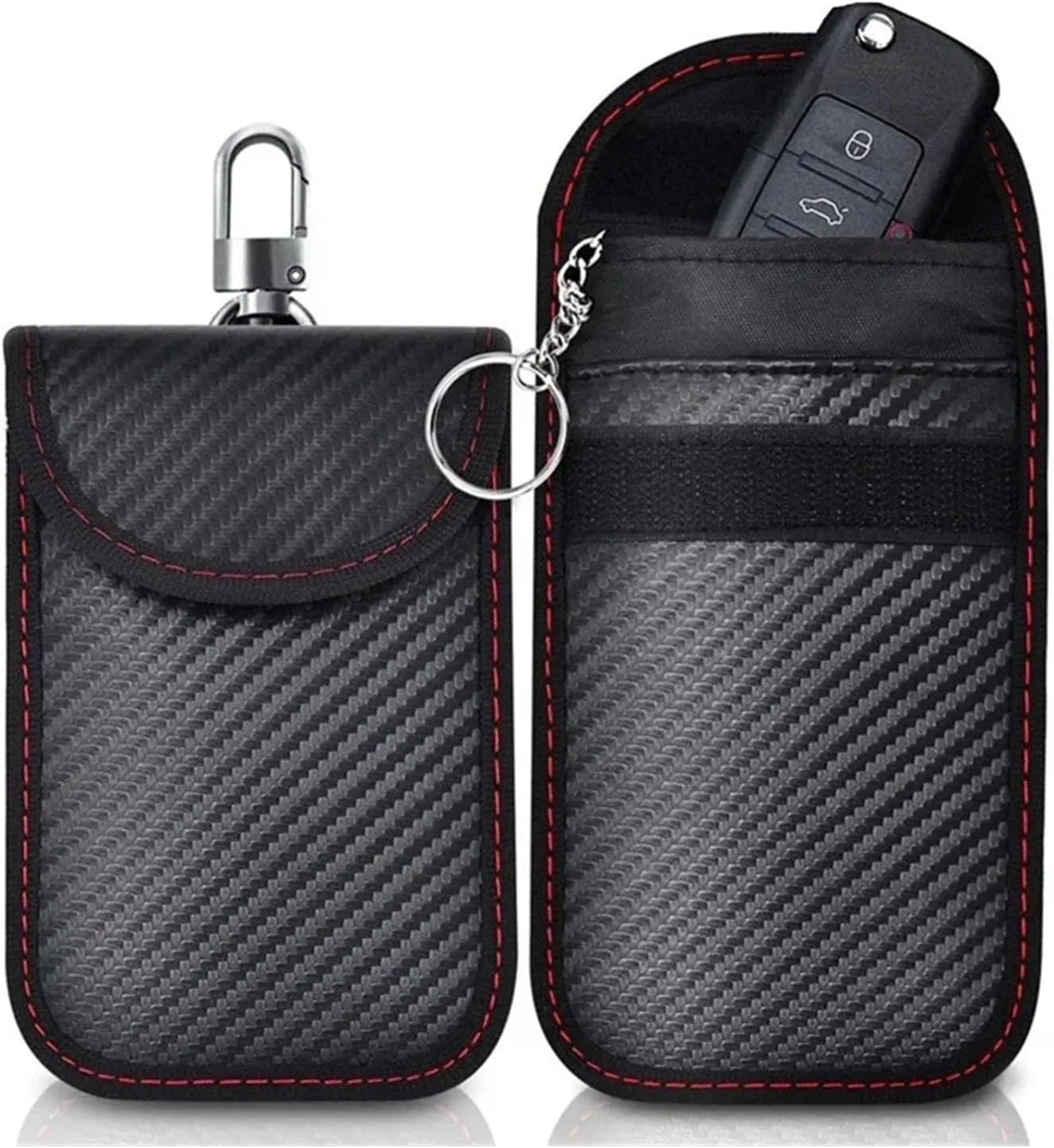 Faraday Key RFID Electromagnetic Shielding Bag Credit Card Blocker Case Keyless Entry Car Theft Bags ﻿Key Case(Small)