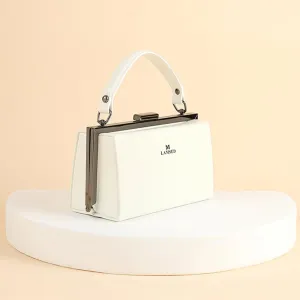 Fashion Women's Leather Evening Bag Top Handle Satchel crossbody Handbags Purses Small Hard Square Box Shoulder Bags