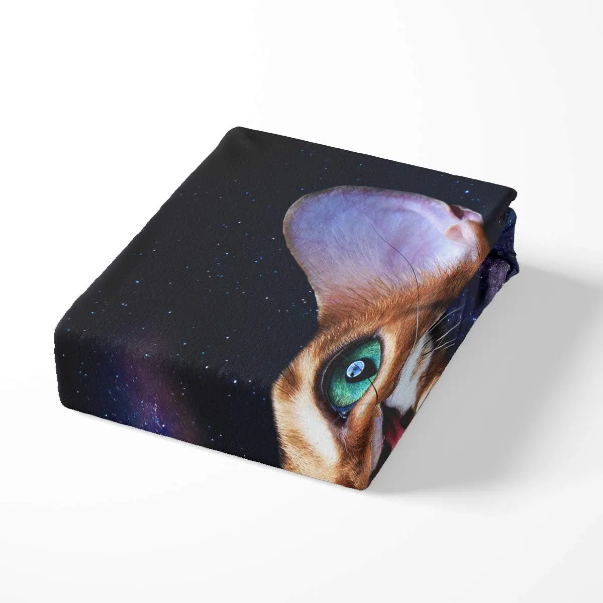 Feelyou Cat Print Duvet Cover Set Full Size Bedding Set 3D Vivid Cats Print Comforter Cover with 2 Pillowcases Chic Lovely Pets Theme Breathable Galaxy Nebula Microfiber Bedspread Cover Zipper 3Pcs
