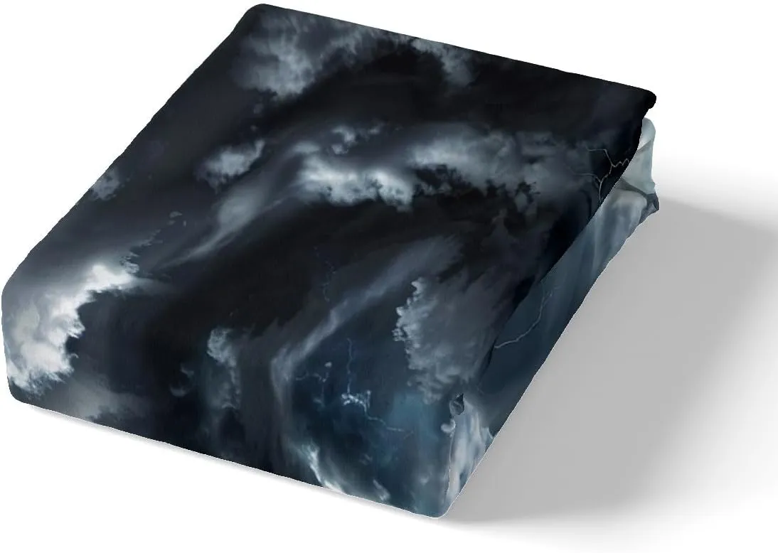 Feelyou Tornado Comforter Cover Twin Size Natural Disaster Theme Bedding Set Scary Hurricane Duvet Cover for Children Kids Boys Girls Microfiber Lightning Print Bedspread Cover Room Decor Bedclothes