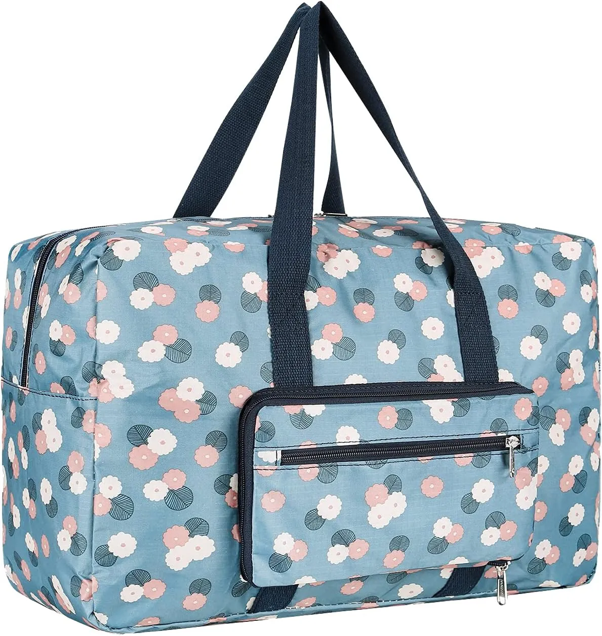 F.FETIVIN Weekender Bag Carry On Travel Duffle Medium Overnight Bag for Women(BLUE)