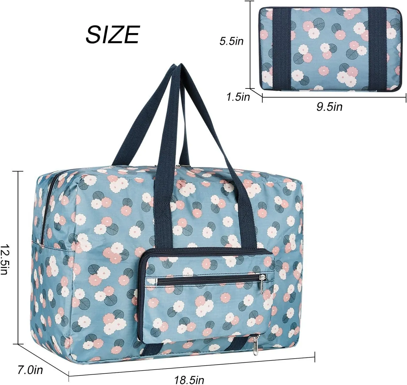 F.FETIVIN Weekender Bag Carry On Travel Duffle Medium Overnight Bag for Women(BLUE)