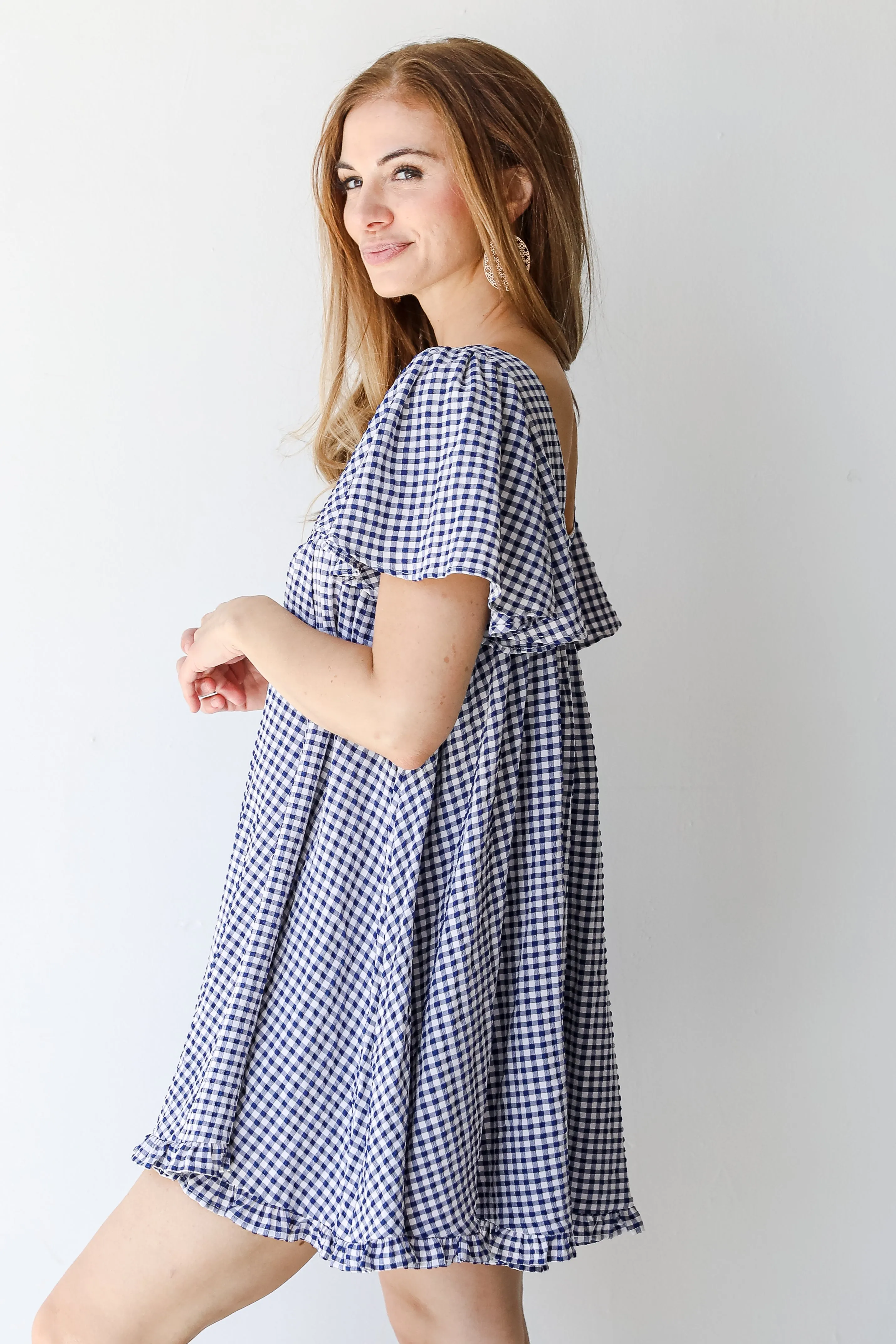 FINAL SALE - Just Checked In Gingham Mini Dress