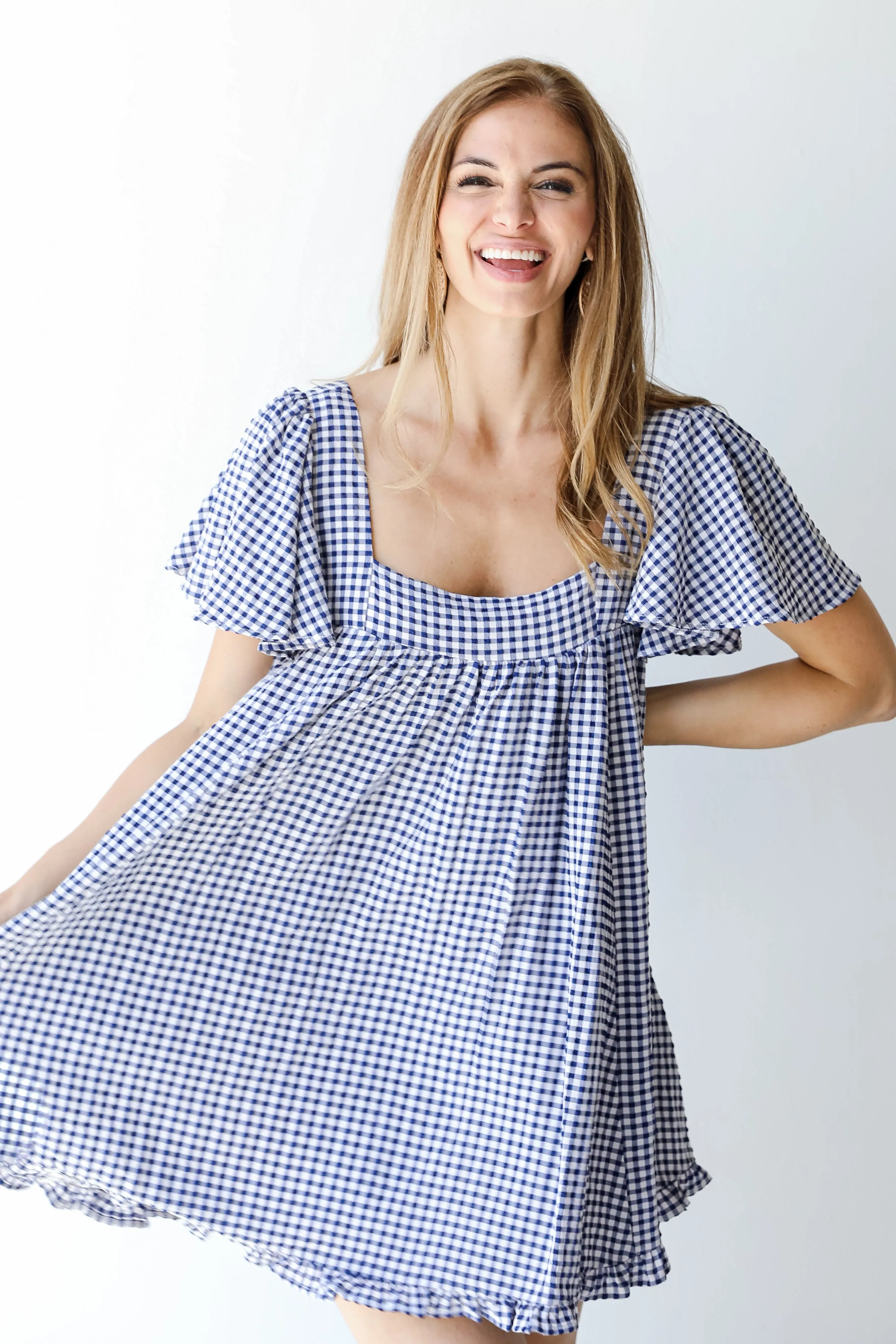 FINAL SALE - Just Checked In Gingham Mini Dress